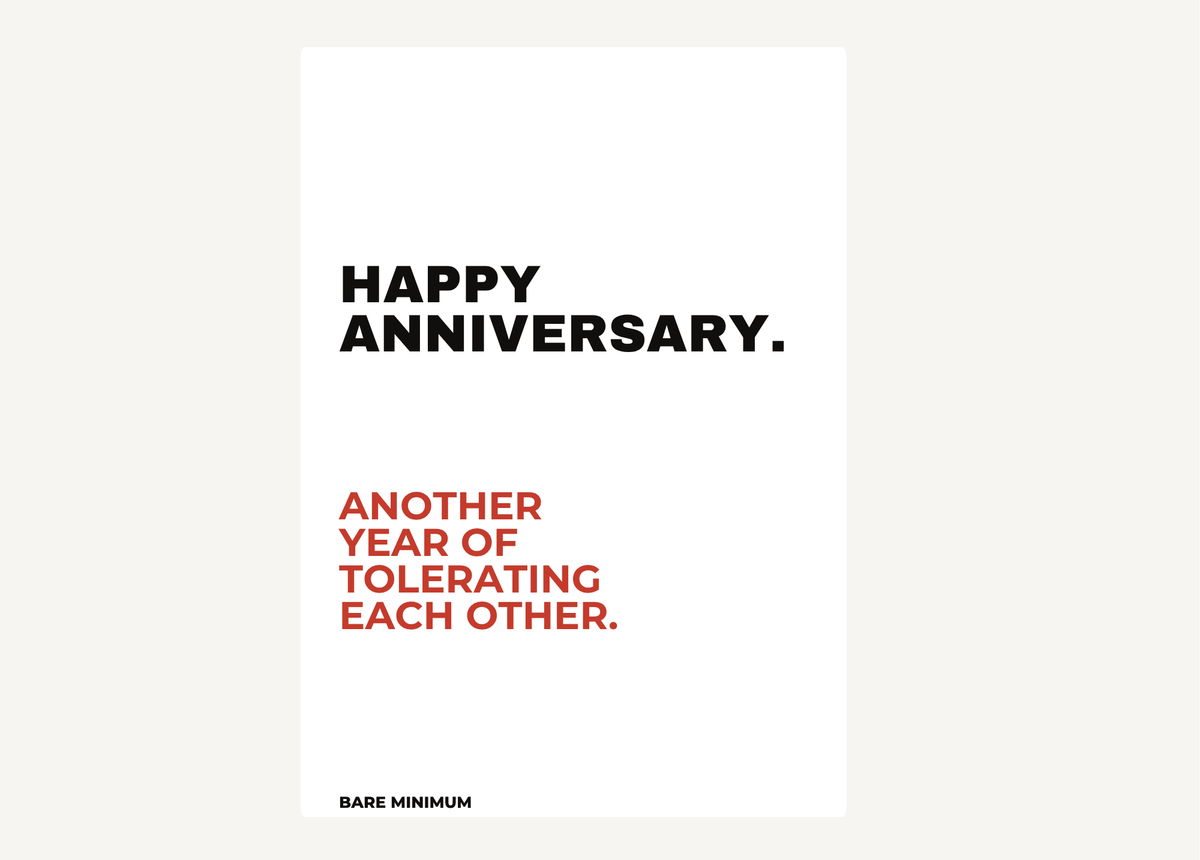 HAPPY ANNIVERSARY.
