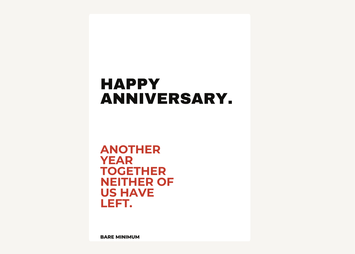 HAPPY ANNIVERSARY.