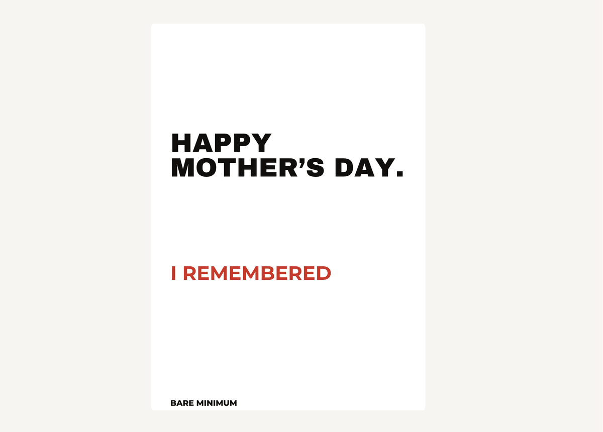 THANK YOU MUM.